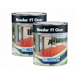 Полимерное покрытие для гидроизоляции плиточных поверхностей Neotex Neodur FT Clear A+B 8 кг